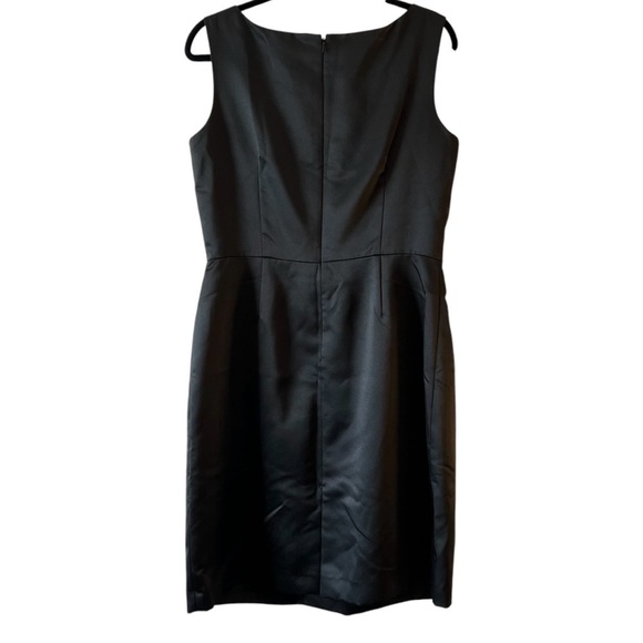 Antonio Melani Black Satin Beaded Cocktail Dress Women's 10 - Picture 6 of 10